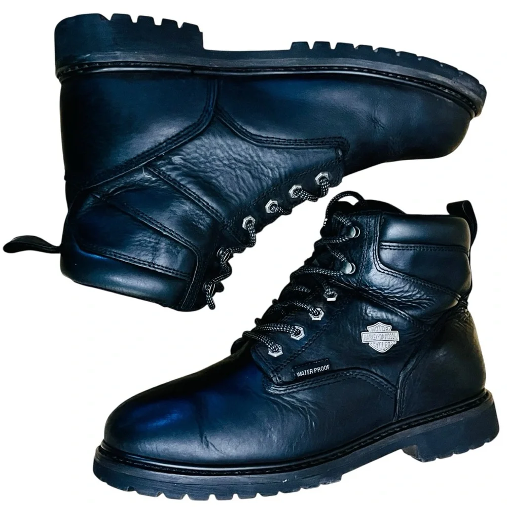 Harley-Davidson Boots Mens Sz 12 Oil Resistan Work Motorcycle Water Proof D93565